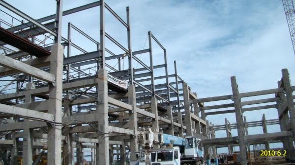 Multi - Floor Building Steel Frame Fabrication With Steel Floor Deck