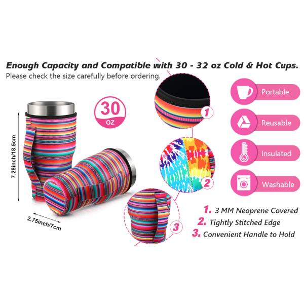 Neoprene Tumbler Holder Drinks Cover Cup Carrier Pouch With Shoulder Strap Insulated Cup Sleeves Party Supplies