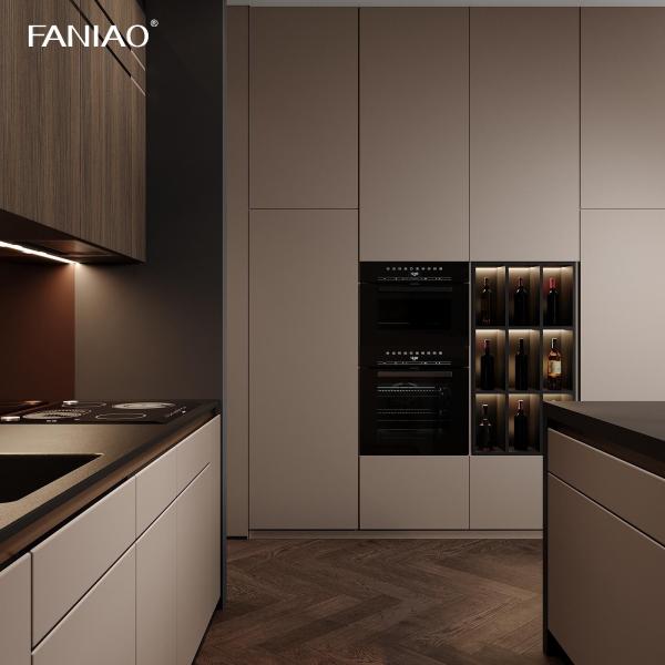 Меламинные кухонные шкафы Маленький кухонный шкаф набор с раковиной Кухонные шкафы острова