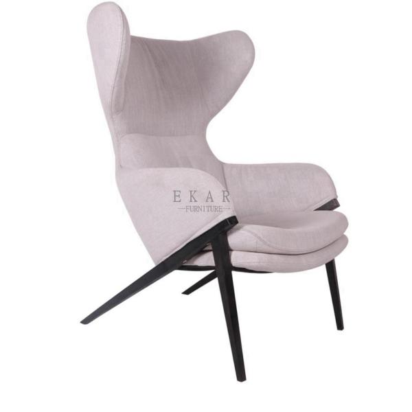 High Back Armchair Modern Leather or Fabric Leisure Chair