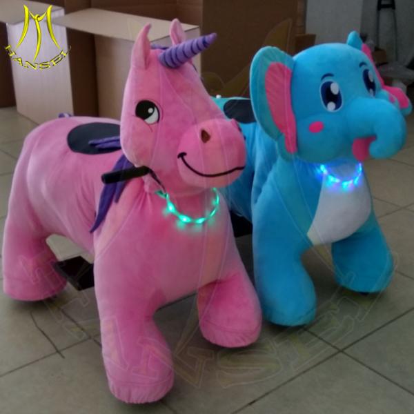 Hansel theme park rides for sale and plush electric animal plush ride with amusement park game ride for mall for sale