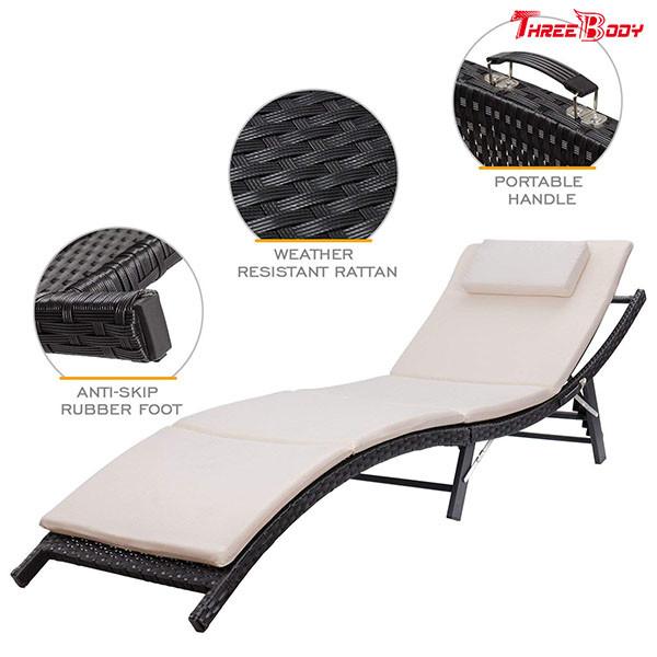 Recliner Outdoor Patio Lounge Chairs Adjustable Back Folding and Portable Design