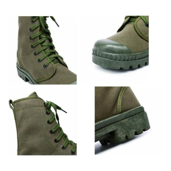 Ботинки военной подготовки солдата армии ботинок боя хлопка холста тактические