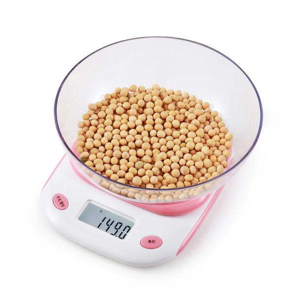 Balance de cuisine mini numérique de 3 kg/0,1 g avec couvercle en plastique ABS Smart Battery Food Balancing Machine
