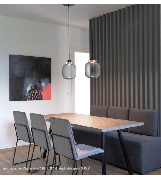 Nordic LED Pendant Light Designer Glass Bedroom Bedside Hanging Minimalist Modern Restaurant bar pendant light(WH-GP-45)