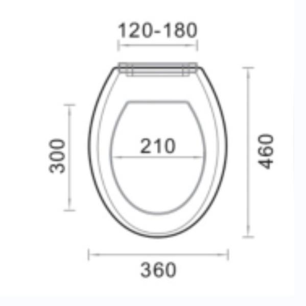 Moderno Design Soft Close Antibacterial Toilet Seat com Top Fix e acabamento sustentável