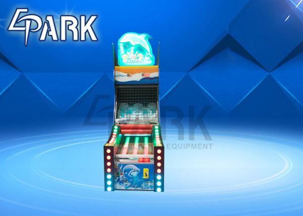 Amusement park kids lovely design Dolphin Bowling shooting ball video machine coin operated