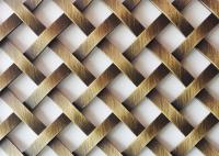 La antigüedad plateó la anchura decorativa de cobre amarillo de Mesh Grilles Square Hole el 1m del alambre