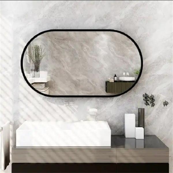 Customer Logo Modern Design Arch Mirror Rectangular Glass Aluminum Framed Floor Mirror