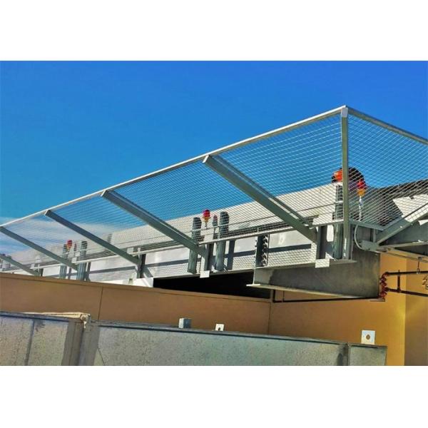 High Tensile Helipad Safety Net Black Oxide / SS316 Airport Perimeter Fence