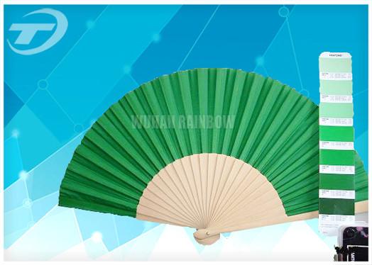 23cm Wooden Hand Held Custom Printed Folding Fans For Promotion Or Decoration