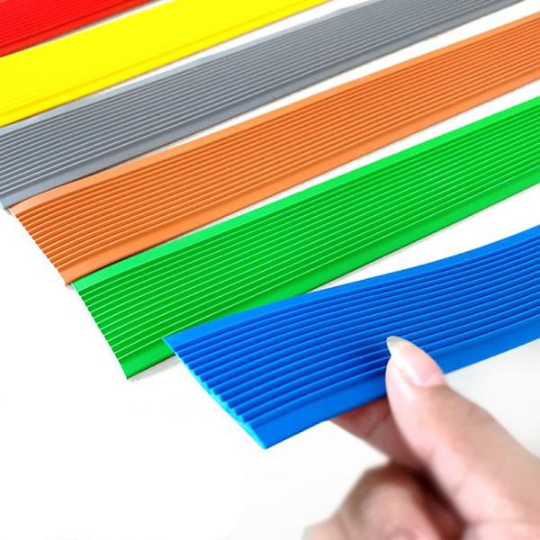 Stair Edge Protection with Anti-slip Plastic Stair Treads and Rubber Edge Protector