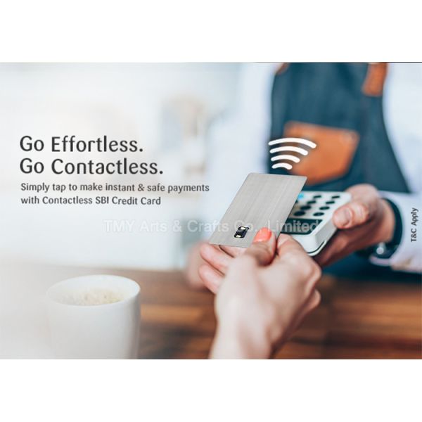 4 Colors Engraving Dual Interface Digital  Enable Contactless Metal Visa Credit Debit Card Blank With NFC