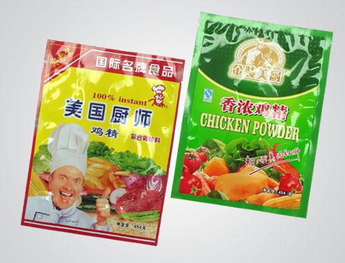 Recycled Flexible Plastic Food Packaging Bags Chicken Powder Pouch , Gravure Printing
