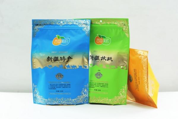 Dried food packaging bag , 2kg Kraft Paper Sand Up Bags , resealable zipper bag