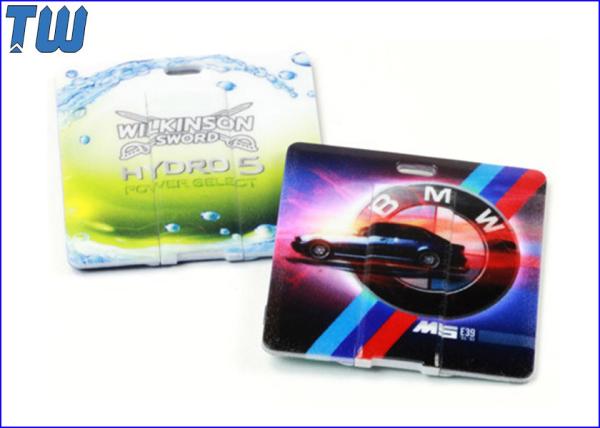 Bulk Plastic Mini Square Card 64GB Pen Drive Full Color Digital Printing