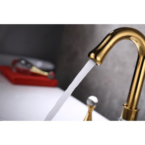 Установленная палубой ручки отверстия 2 Faucet 3 Ванная комната золота латунь широко распространенной твердая