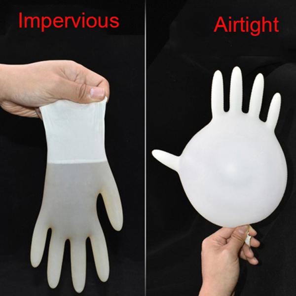 White Medical Disposable Exam Gloves Latex Nitrile Material Ultra Thin