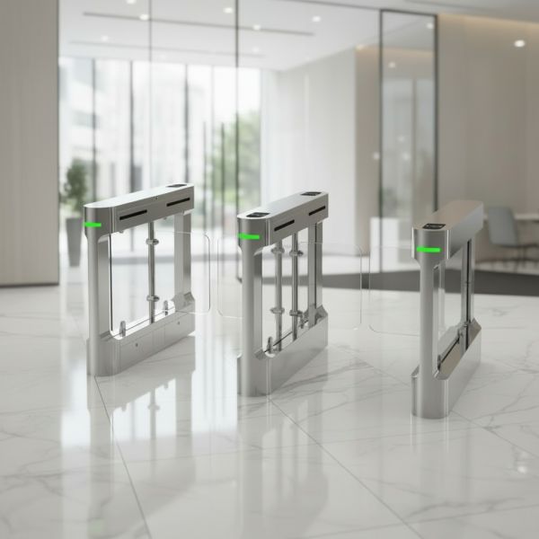 Anti Tailgating Facial Recognition Gate , Stainless Steel Flap Barrier Gate Entrance