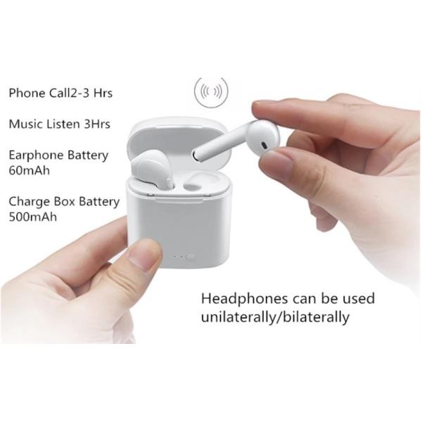 Apple Mobile Phone Accessories 4.2v White Or Black Wireless Sports Earphones Mic With Charging Box