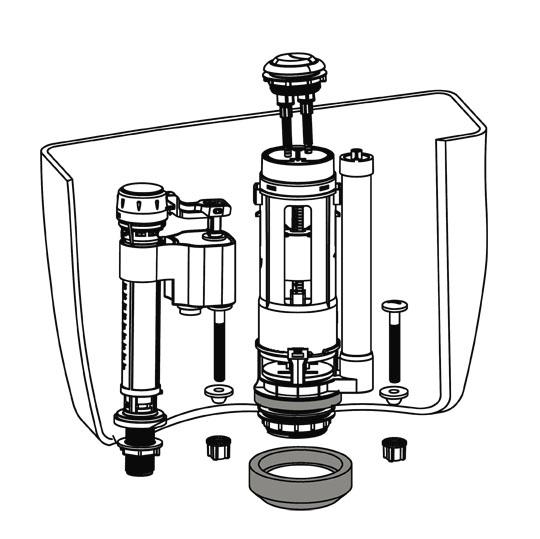 Toilet Tank Fitting Kits With Flush Valve Fill Valve Push Button Accessories From Xiamen China