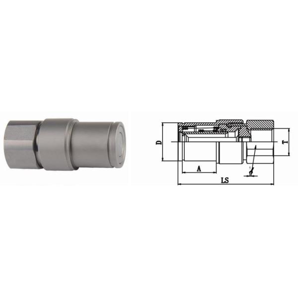 12GPM Flush Face Hydraulic Quick Couplers Connect Under Pressure Zinc Nickle Plate