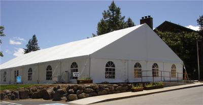 Semi Permanent Anti UV Event Marquee Tent , White Outdoor Tent 300 Seats Event Venue