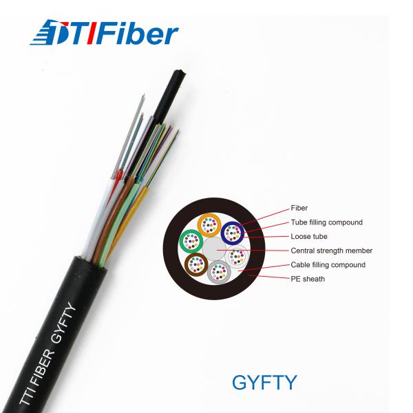 GYFTY 4 16 32 48 Core Fiber Cable Outdoor Aerial FRP Strength Member