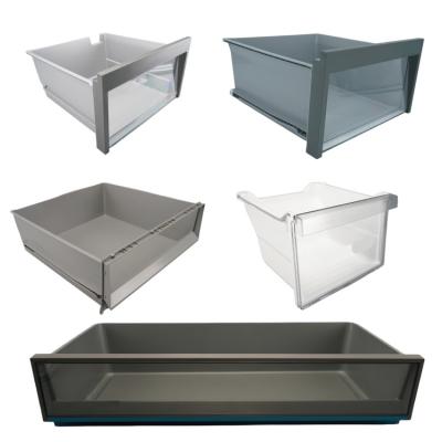 Home Appliance Plastic Injection Molding Parts Refrigerator Drawer Organizer