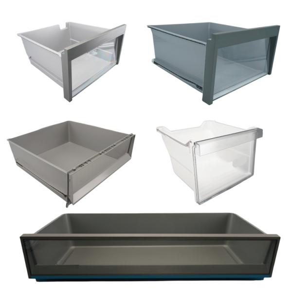 Home Appliance Plastic Injection Molding Parts Refrigerator Drawer Organizer