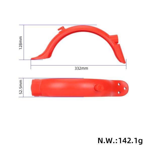 6 Color Integrated M365/1S/Pro Electric Scooter Fender License Plate with Hook Set Electric Scooter Accessories