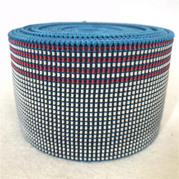Blue Color Sofa Elastic Belt Rubber Good Elongation / Elastic Webbing For Chair Seats