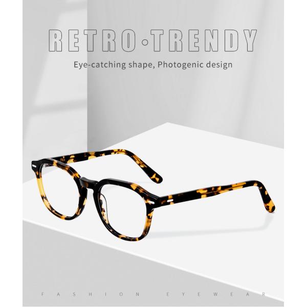 Unisex Acetate Optical Glasses Frame Ladies Men'S Ac Lens