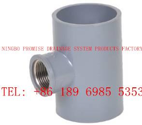 Copper thread tee PVC-U UPVC Cement Type Fittings