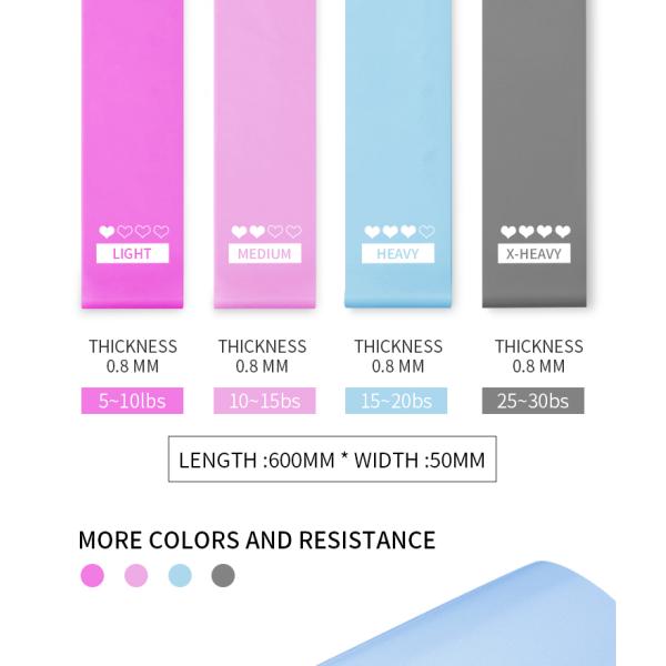 сопротивление TPE 4pcs 50*600MM соединяет диапазоны 100% сопротивления кремнезема для ног