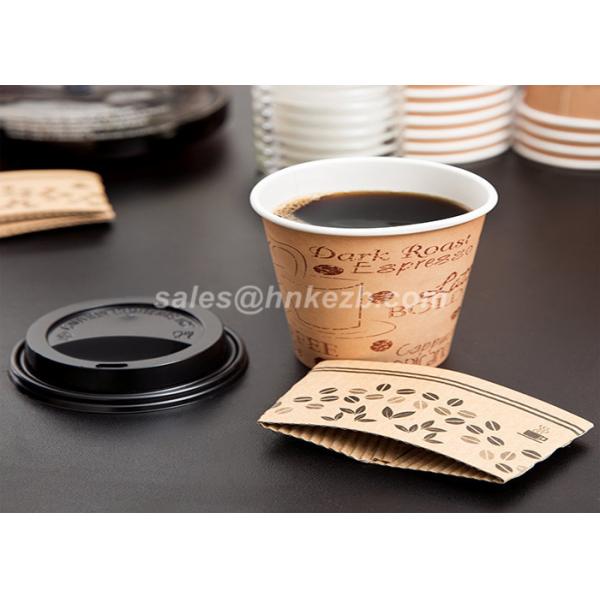 Disposable Paper Cup Accessories Cardboard Paper Sleeves For Coffee Cups
