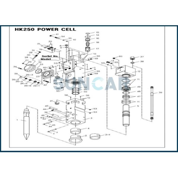 Гидравлический выключатель DB691500 герметизирует набор обслуживания молотка комплекта для ремонта для HK250