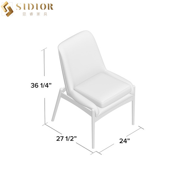 Mid Century Upholstered Ultra Modern Dining Chairs French Modern Style H91cm