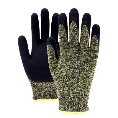 13 Gauge A4 Black Chloroprene Gloves Cut Resistant Neoprene Coated Gloves