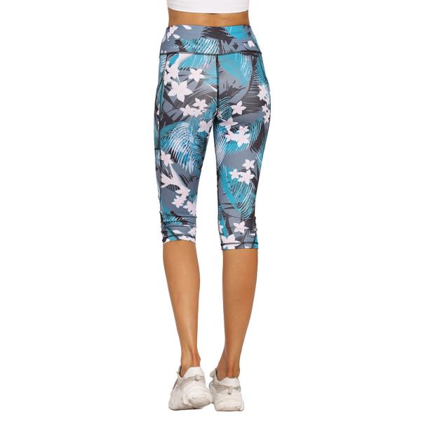 3/4 Knee Length High Waisted Yoga Pants Tummy Slimming Leggings