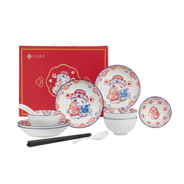 Ready To Ship In Stock 16 Pieces Ceramic Dinnerware Sets Craftsmanship On-glazed Under Glazed Pigmented