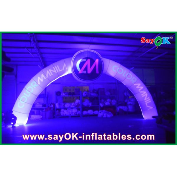 Oxford Cloth Lighted Inflatable Entrance Arch 7*4m Terminal Point For Sport