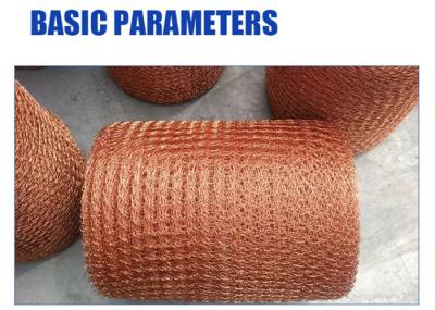 Diâmetro 25.4mm Mesh Tin Plated For Rf Shielding feito malha de cobre e indústria elétrica
