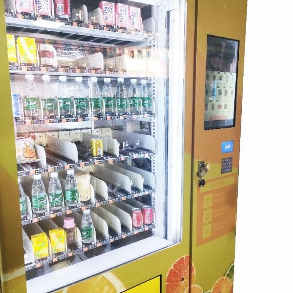 24 Hours Box Lunch Food / Bento Vending Machine With Microwave Heating Function For Airport