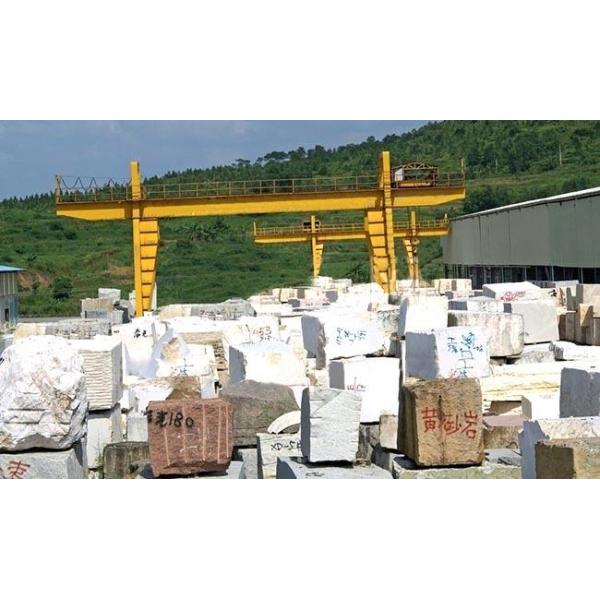 Durable Double Girder Gantry Crane 40 Ton Rail Low Maintenance Marble Cabin