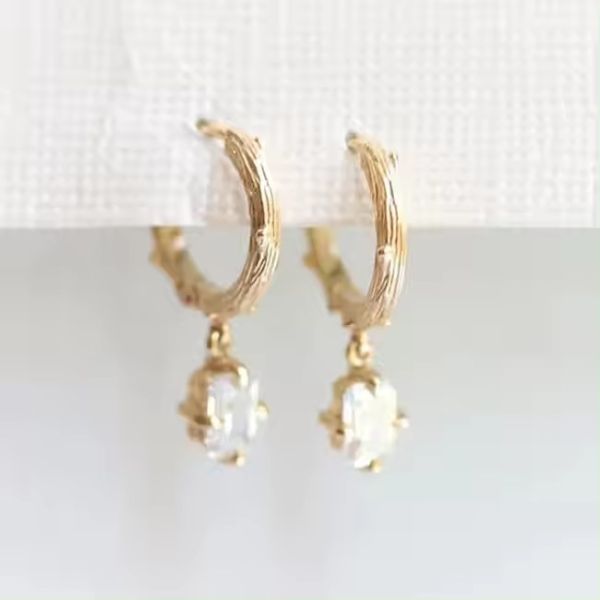 14K 18K  24KGold Plumeria Full Hoop Earrings A Must-Have for Your Jewelry Collection