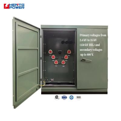 Outdoor Rated Three Phase Pad Mounted Transformer 300kVA With Tamper Proof Cabinet