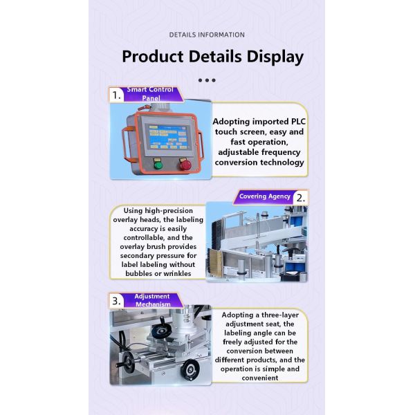 Manufacturer Customized CH-902F Fully Automatic Four Head Double Side Metal Toolbox Adhesive Sticker Front and Back Labeling Machine