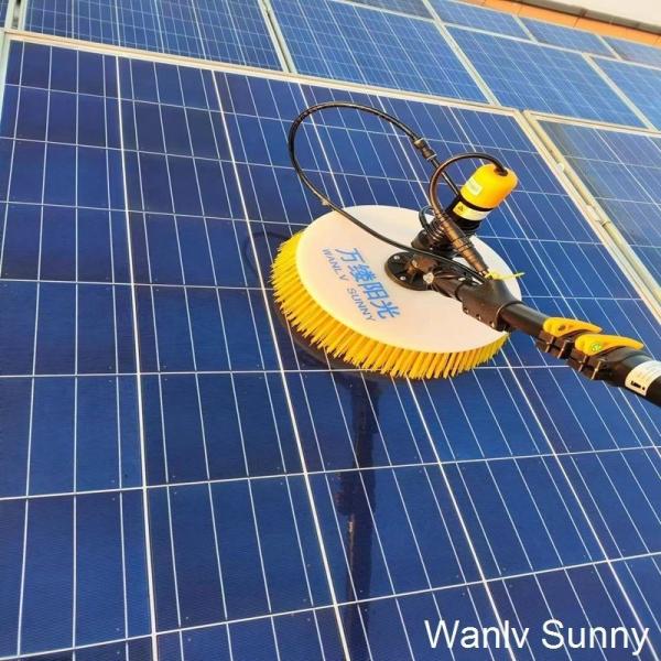 3.5 Meter Telescópica Rod Solar Panel Limpeza escova para a manutenção de estação fotovoltaica acessível e eficaz