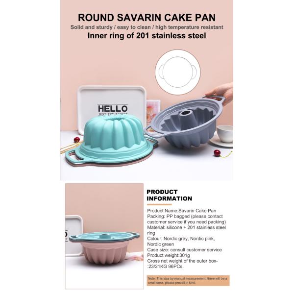 Anti Scalding Handle Flower Design Silicone Cake Pan